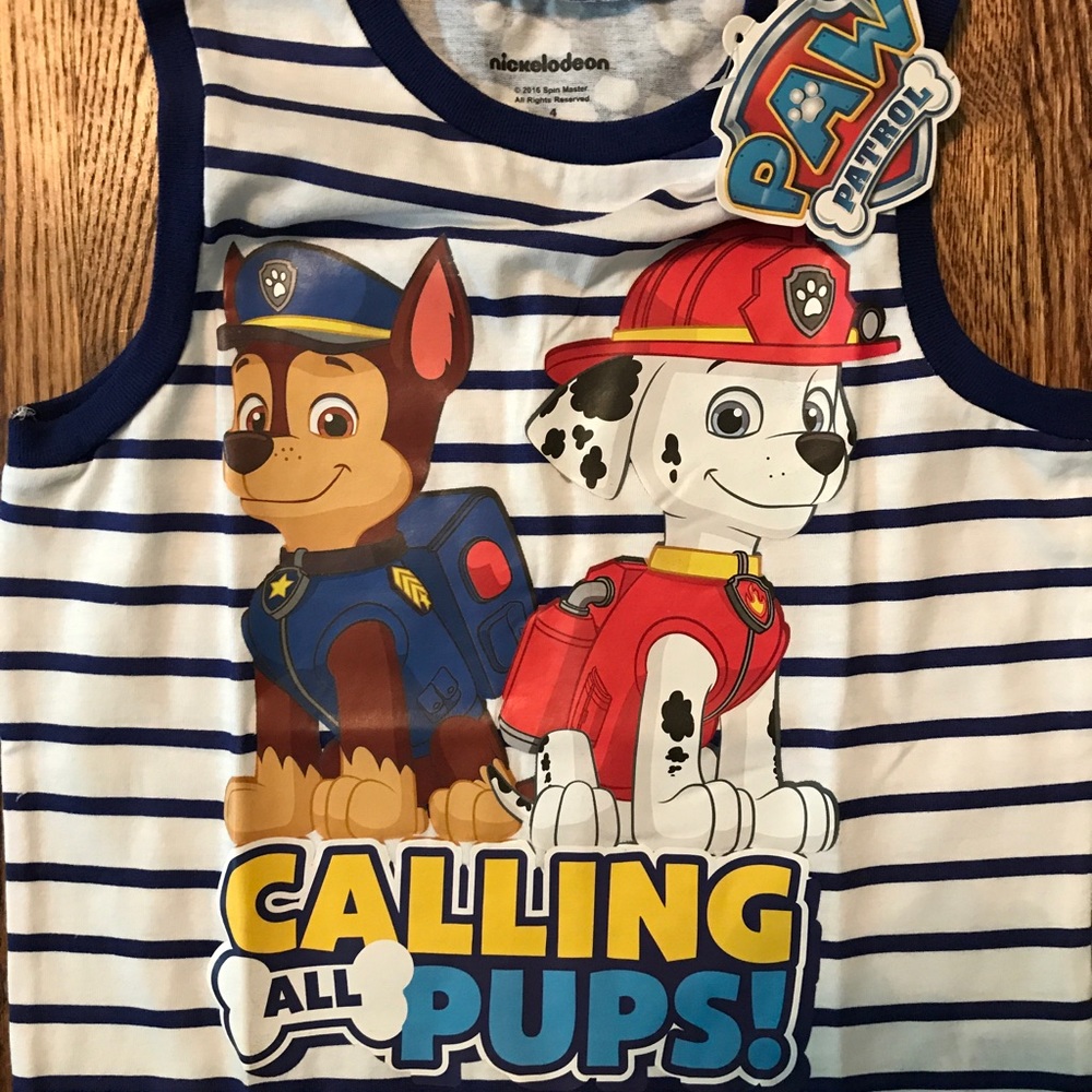 4t paw patrol shirts. NWT